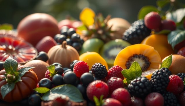 assorted fresh fruits display