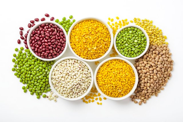 assortment of legumes in bowls